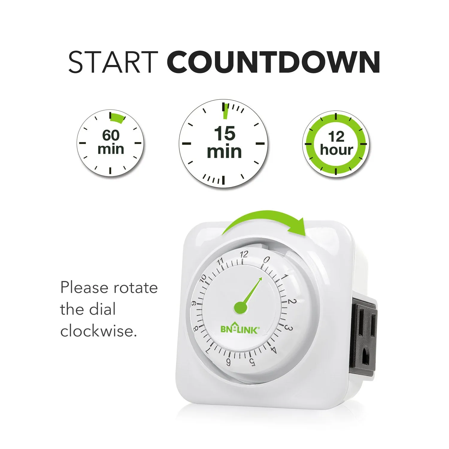 12 Hour Mechanical Accurate Countdown Timer BN-LINK