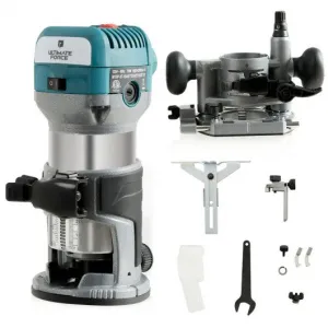 1.25HP Palm Router Kit Variable Speed Woodworking with Plunge base