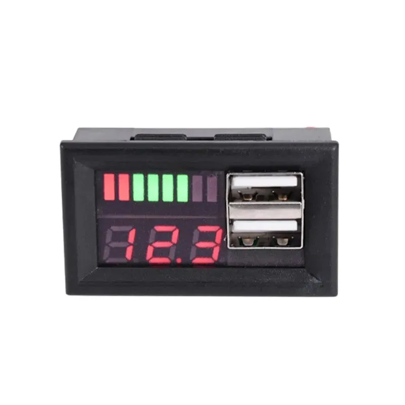 12V Universal Dual USB Digital Voltmeter & Battery Indicator Display Module