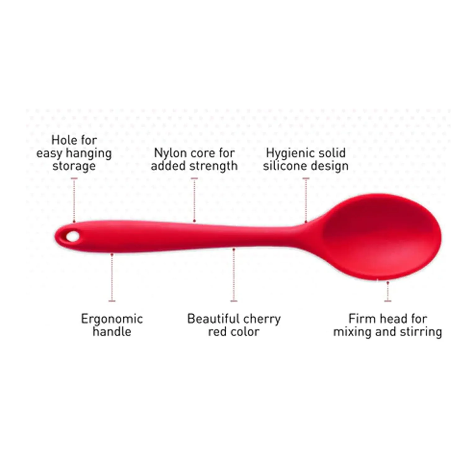 2101 Non-Stick Small Silicone Stainless Steel with Silicone Coating Spatula spoon.