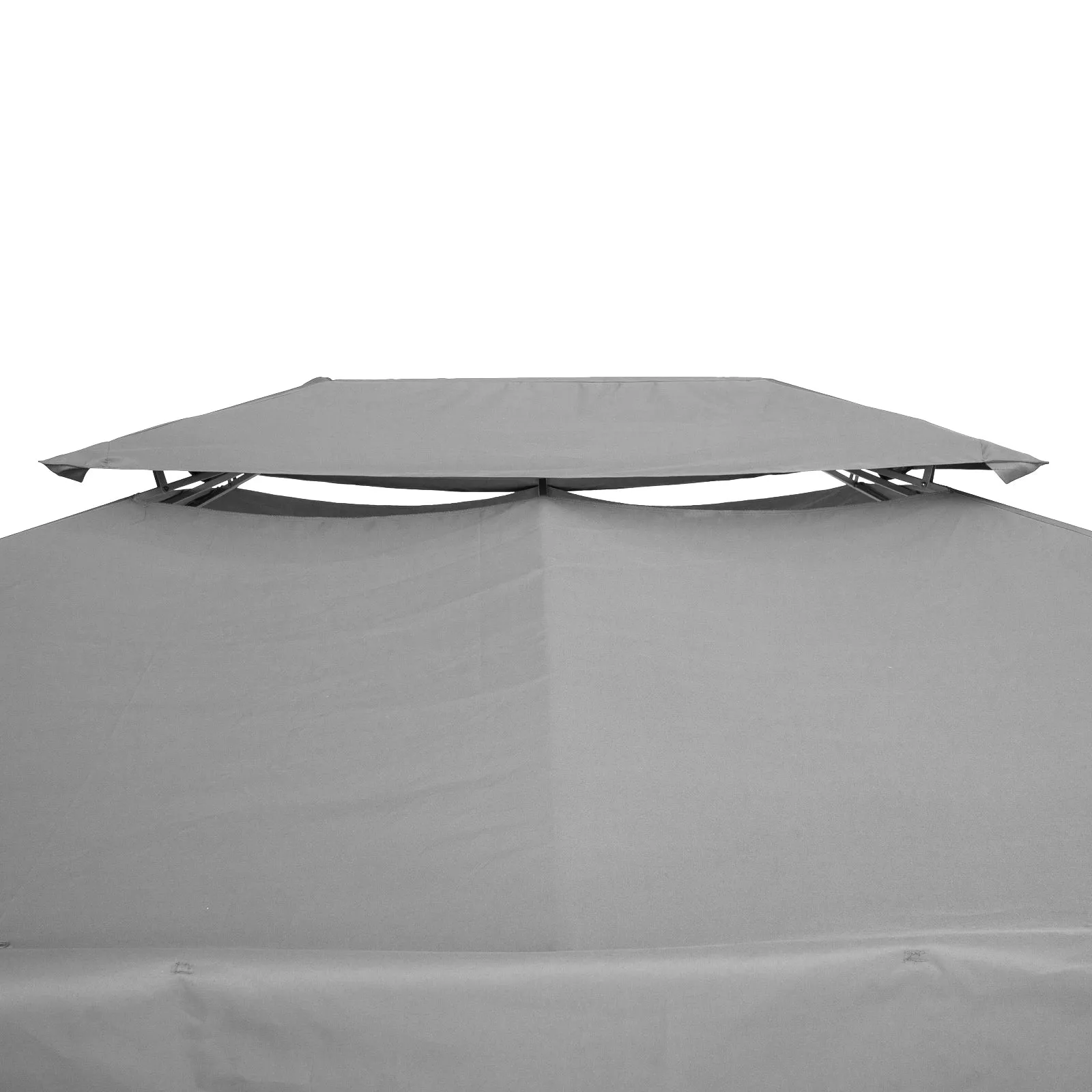 3x4m Gazebo Replacement Roof Canopy, 2 Tier Top UV Cover Garden Outdoor Awning Shelters, Grey (TOP ONLY)