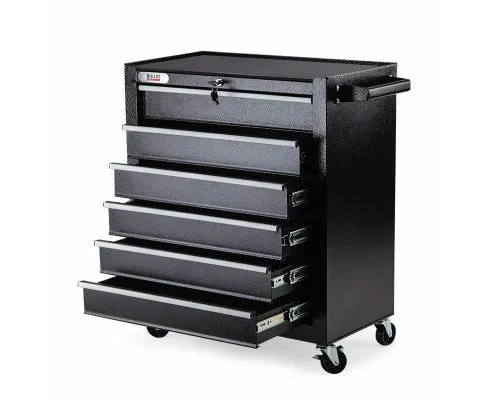 6 Drawer Black Mechanic Workshop Cabinet Bullet