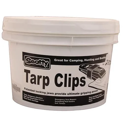 60 Tarp Clips - Black, Display Bucket