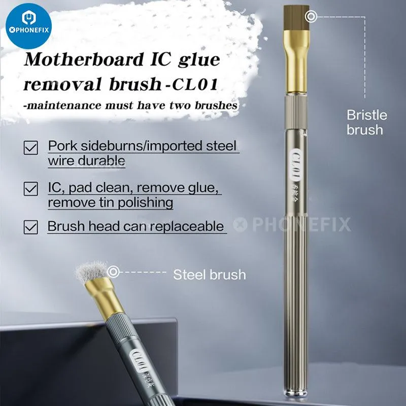 Anti-Static Steel Brush for Phone Motherboard Glue Residue Cleaning Tool