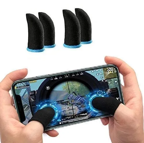 Anti-Sweat Breathable Gaming Finger Sleeve, 4 Pcs (2 pairs)