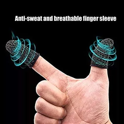 Anti-Sweat Breathable Gaming Finger Sleeve, 4 Pcs (2 pairs)