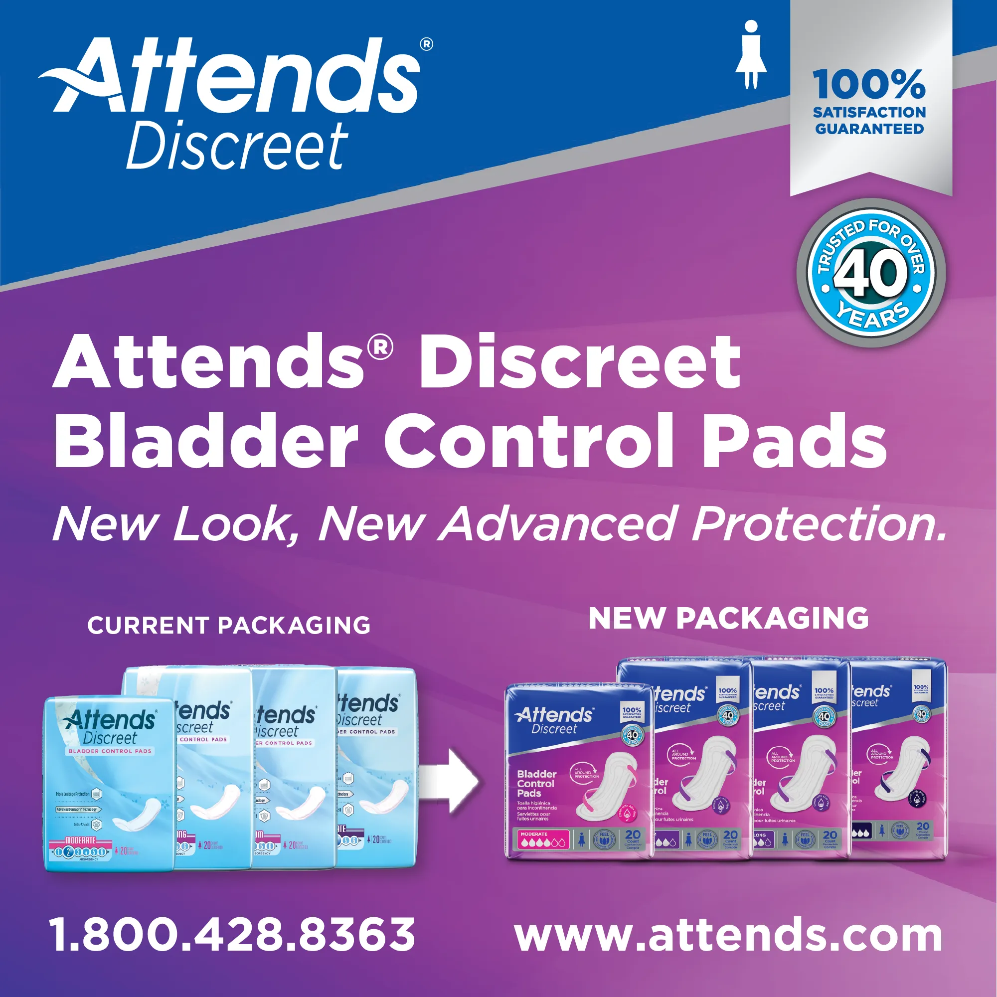 Attends Discreet Women's Maximum Pads