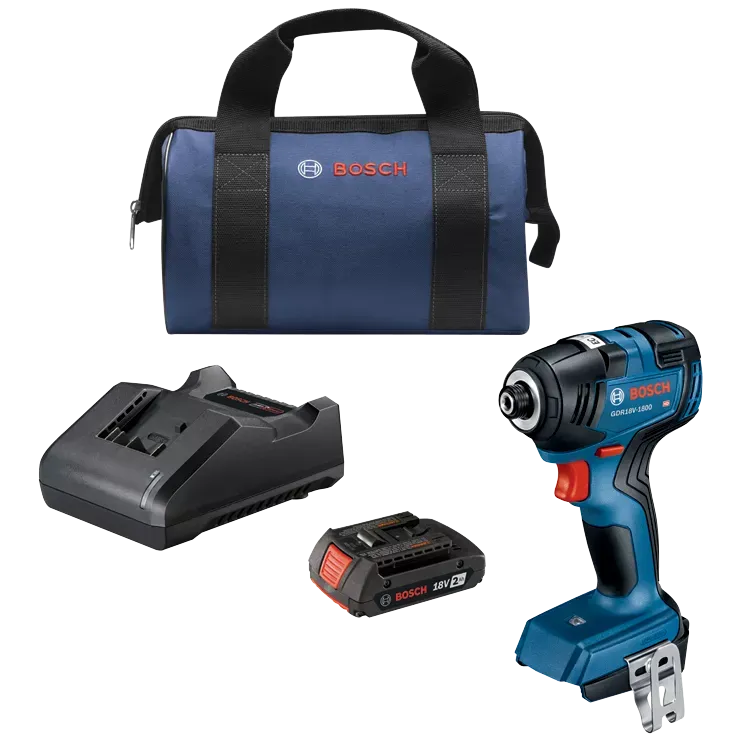 BOSCH 18V 1/4" Hex Impact Driver Kit