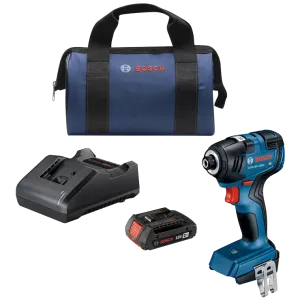 BOSCH 18V 1/4" Hex Impact Driver Kit