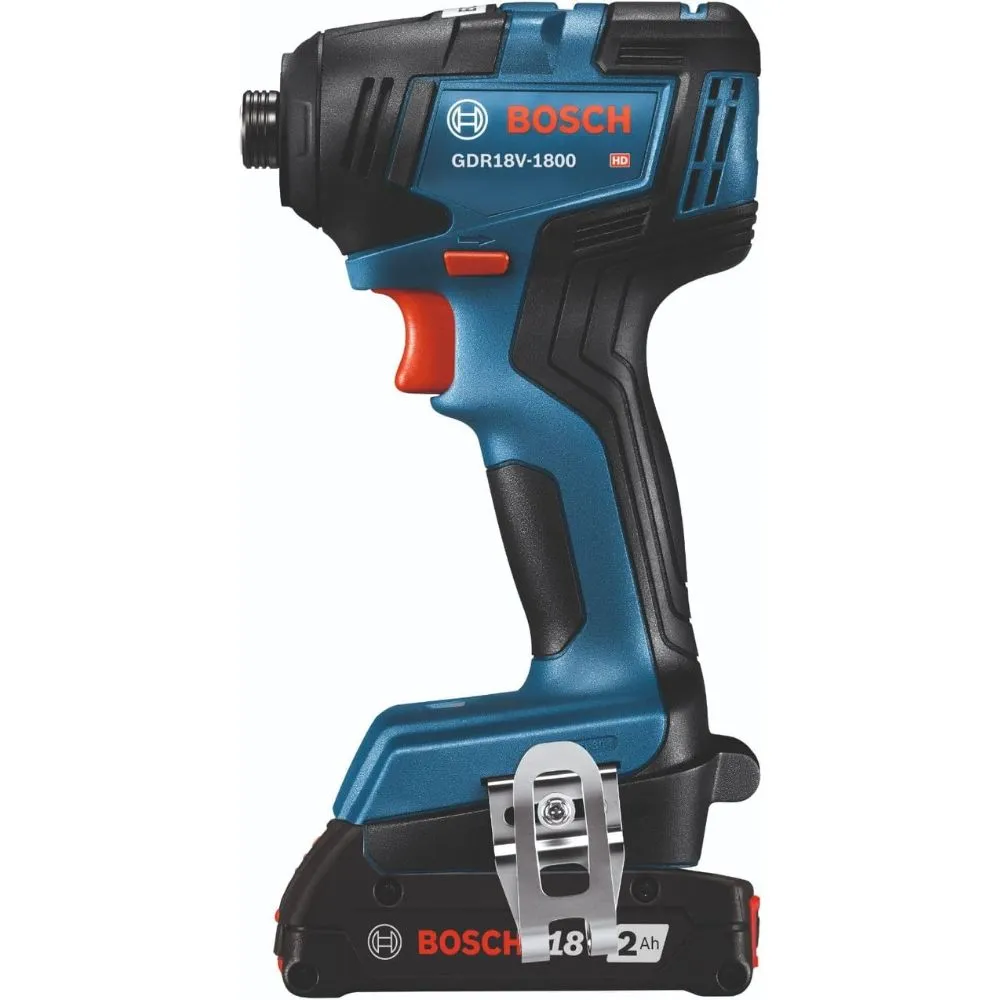 Bosch GDR18V-1800B12 18V Brushless 1/4 In. Hex Impact Driver Kit with (1) 2 Ah Standard Power Battery