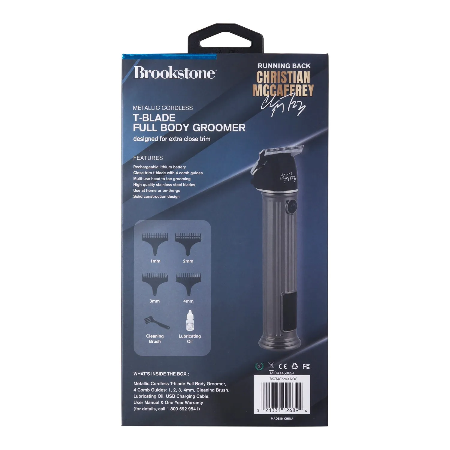 Brookstone x Christian McCaffrey - Rechargeable Hair Clipper Kit