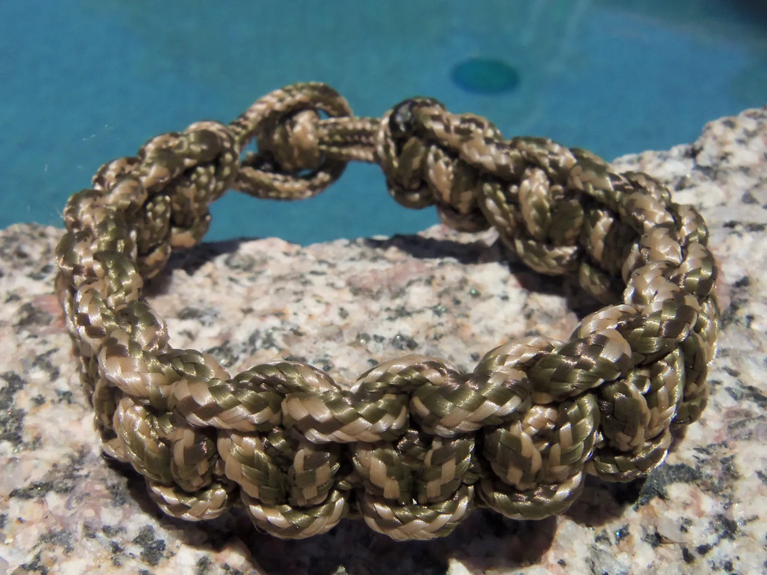 Camouflage Hand made Custom 325 Paracord Survivalist Bracelet Camo Gift for Hunter Outdoorsman Fisherman Climber Hiker