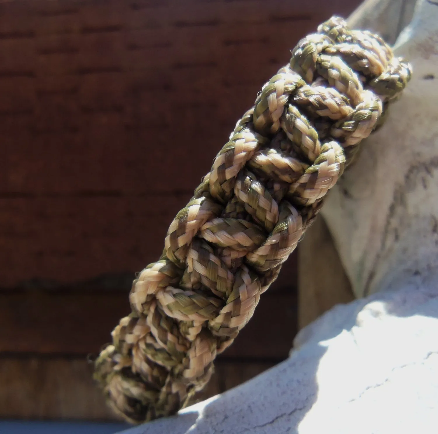 Camouflage Hand made Custom 325 Paracord Survivalist Bracelet Camo Gift for Hunter Outdoorsman Fisherman Climber Hiker