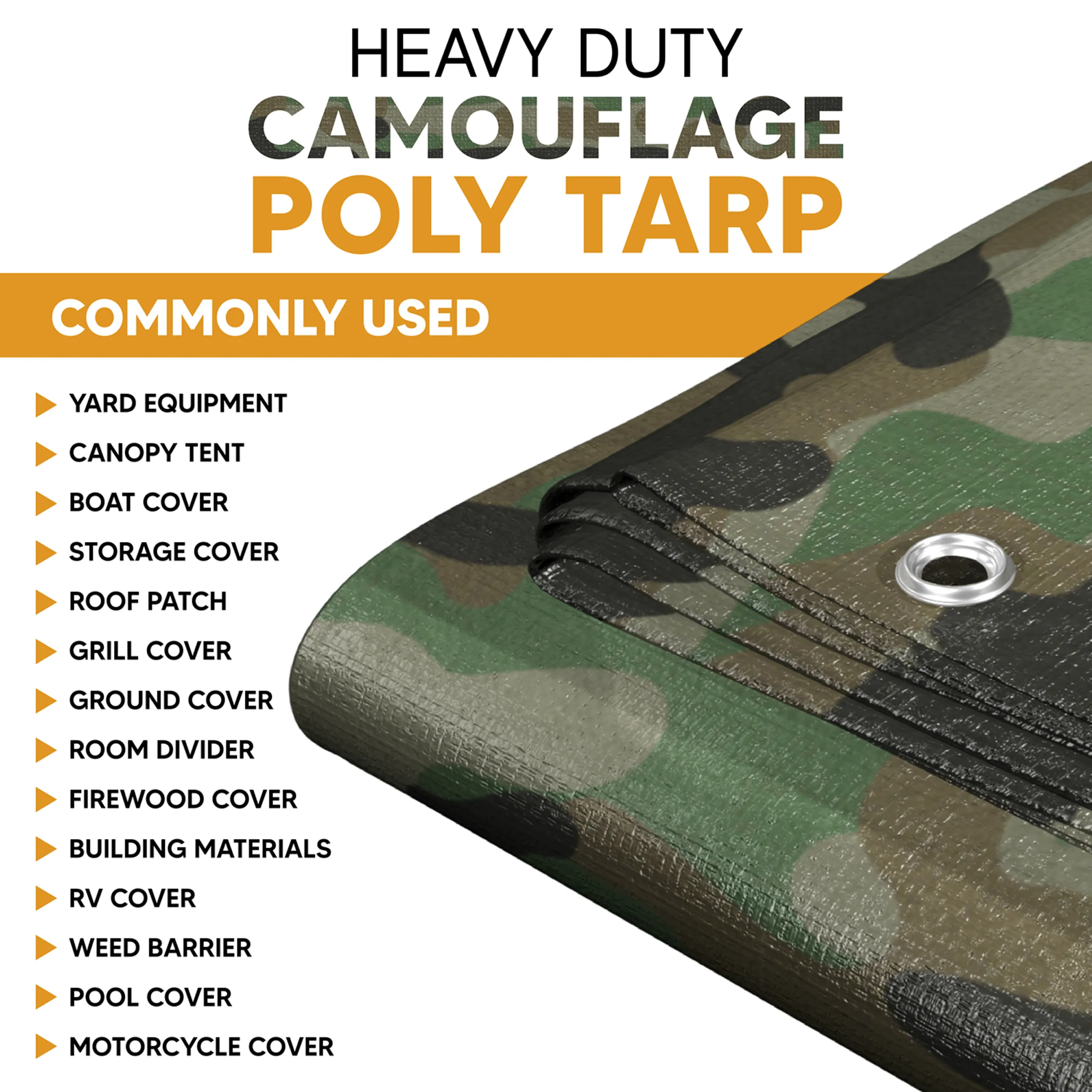 Camouflage Poly Tarp 12' x 20'