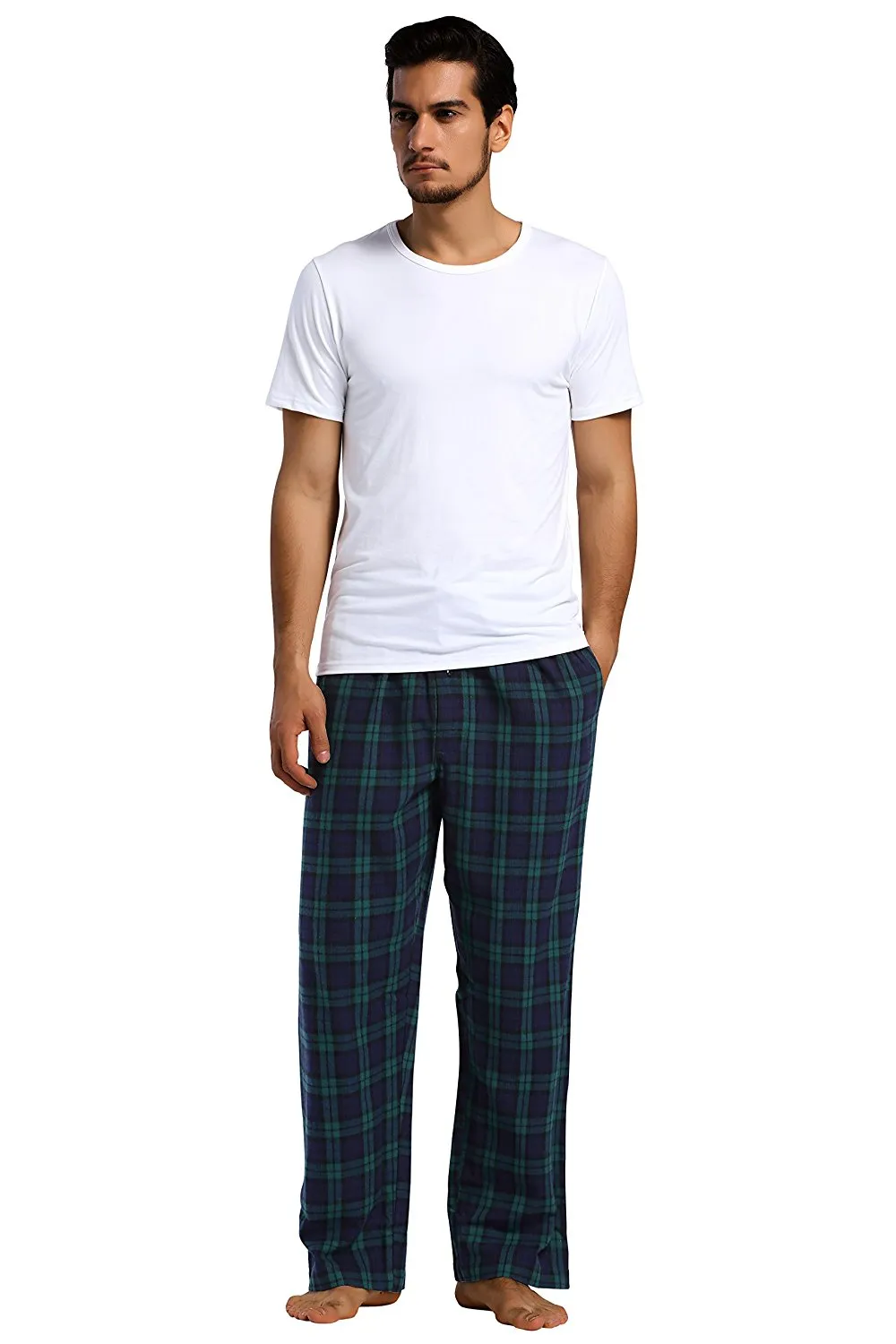 CYZ Men's 100% Cotton Super Soft Flannel Plaid Pajama Pants