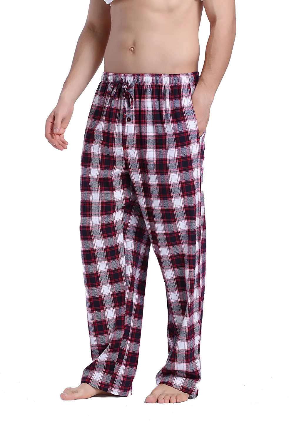 CYZ Men's 100% Cotton Super Soft Flannel Plaid Pajama Pants