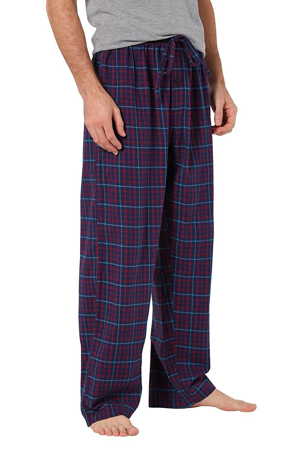 CYZ Men's 100% Cotton Super Soft Flannel Plaid Pajama Pants