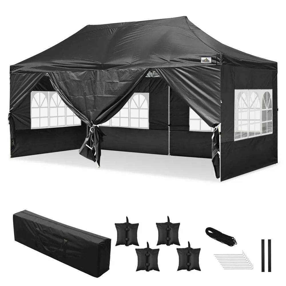 DIY 10x20ft Easy Pop Up Canopy 4-Sidewall Party Tent Shelter