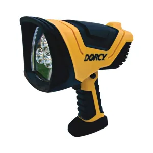 Dorcy 41-1080 Rechargeable Spotlight, 6 VDC, 3-Lamp, LED Lamp, 1000 Lumens, Plastic/Rubber Fixture