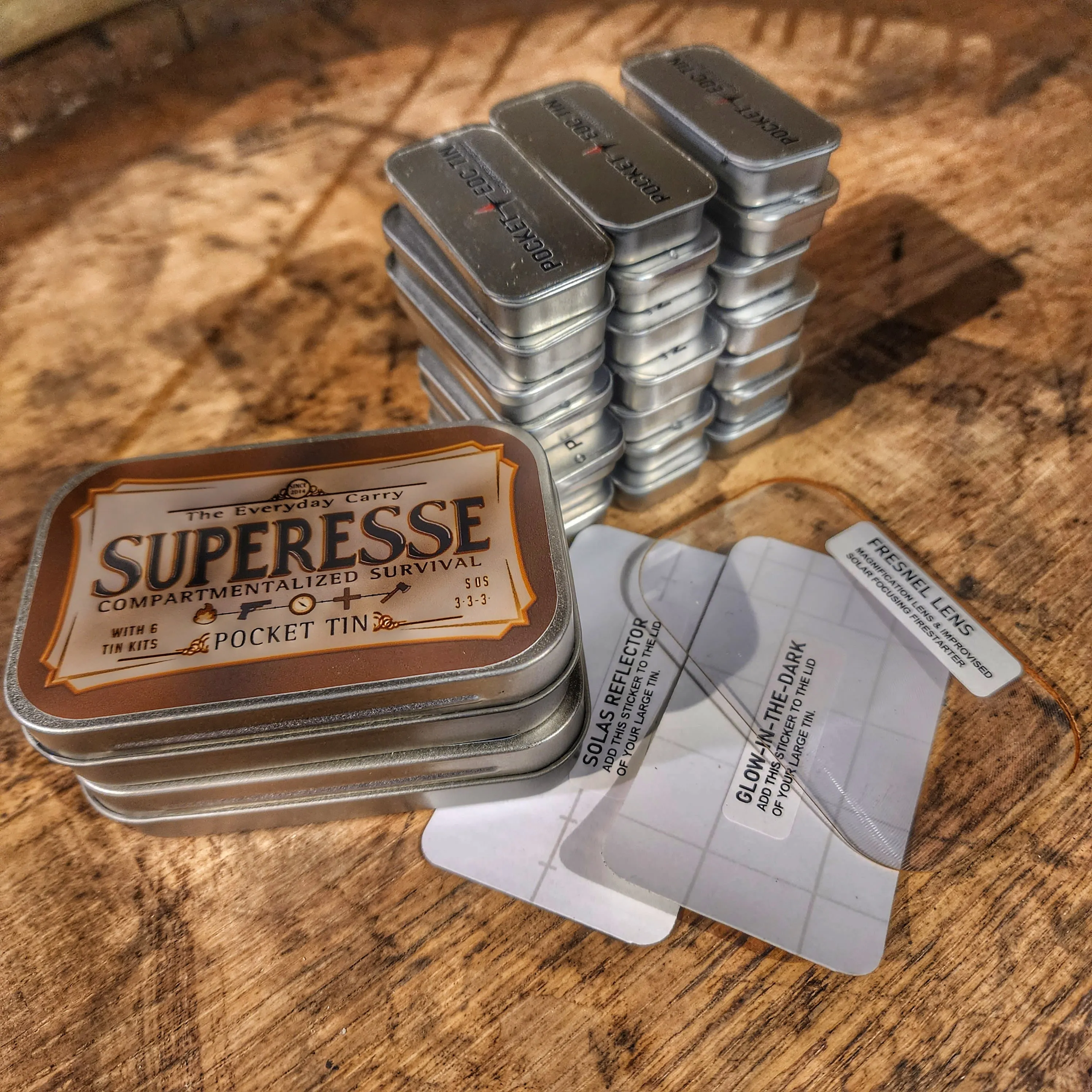 EDC Pocket Tin - Compartmentalized Survival Kits