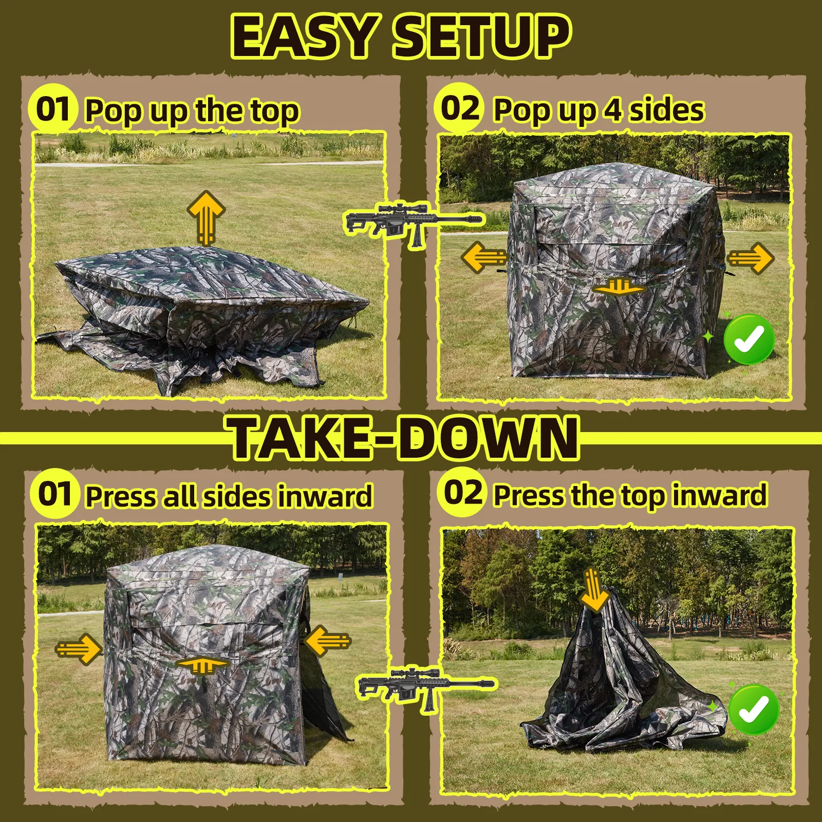 EROMMY Pop Up Hunting Blind for Deer & Turkey Hunting