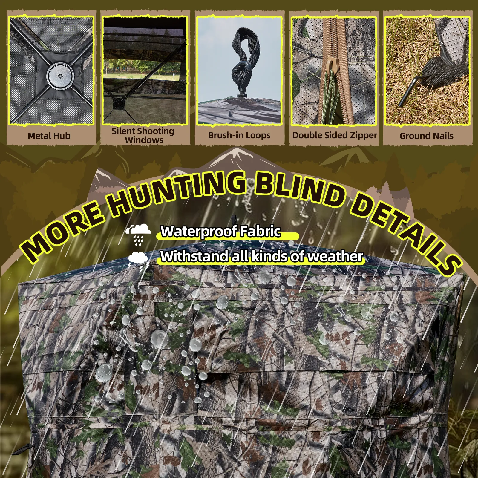 EROMMY Pop Up Hunting Blind for Deer & Turkey Hunting