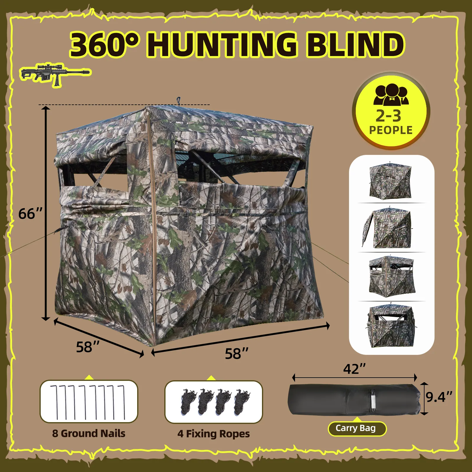 EROMMY Pop Up Hunting Blind for Deer & Turkey Hunting