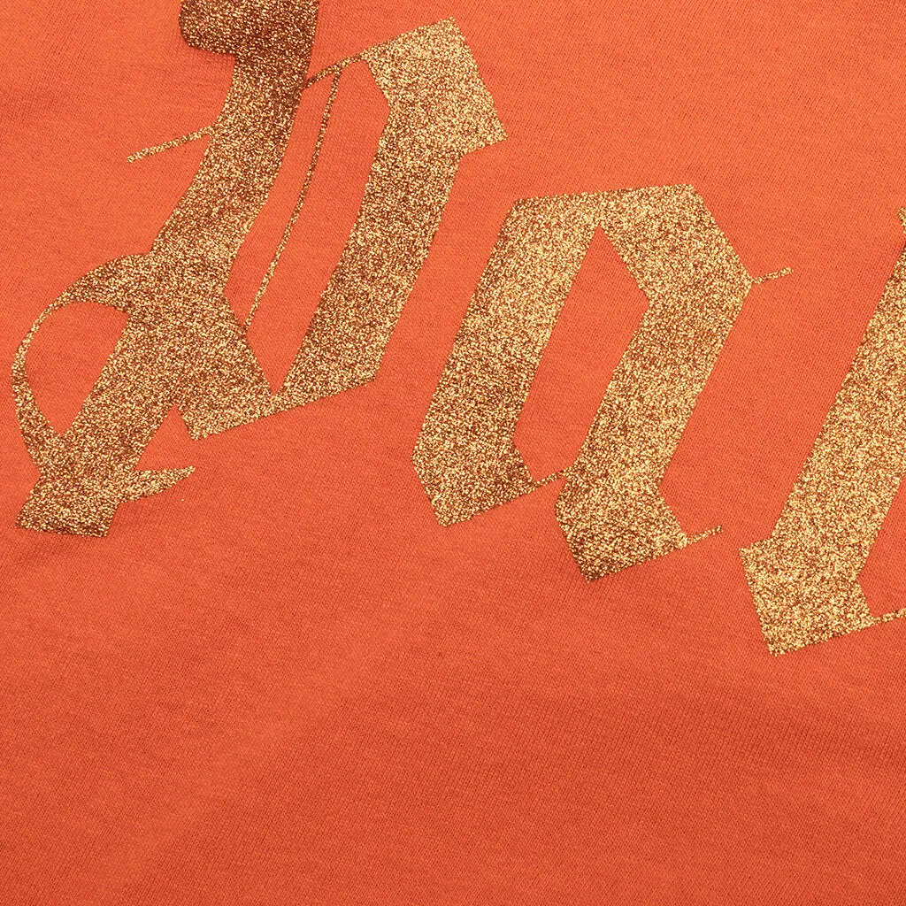 Glitter Classic Logo Over L/S Tee - Brick Red