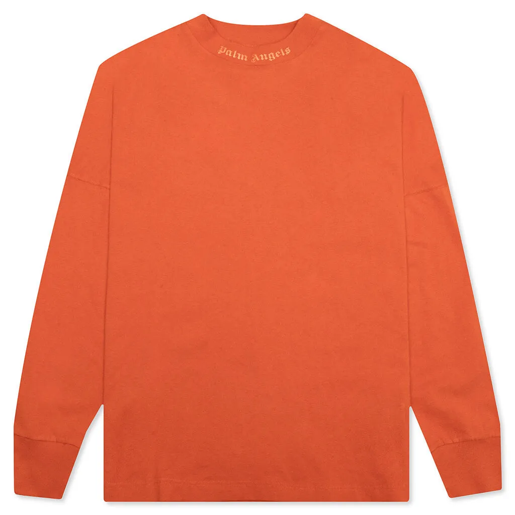 Glitter Classic Logo Over L/S Tee - Brick Red