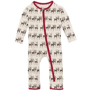 Kickee - Zipper Coverall - Rudolph Reindeer