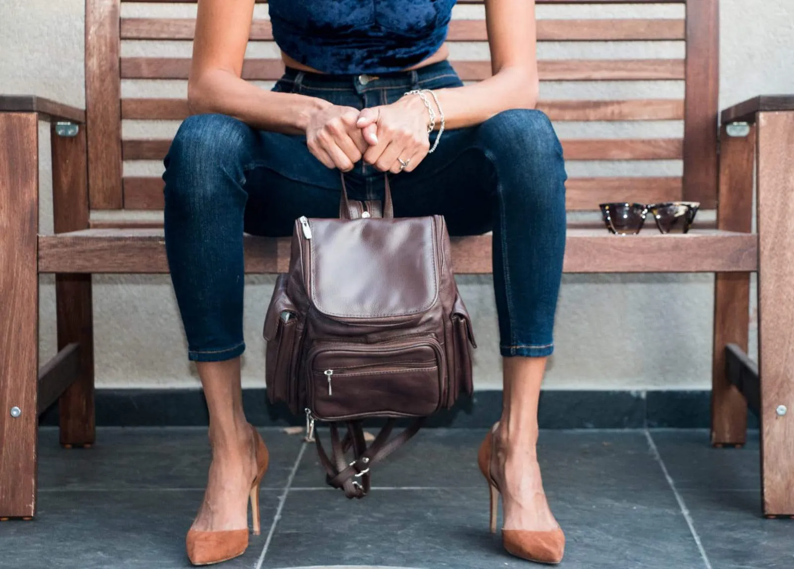 Leather Backpack With Built In Wallet