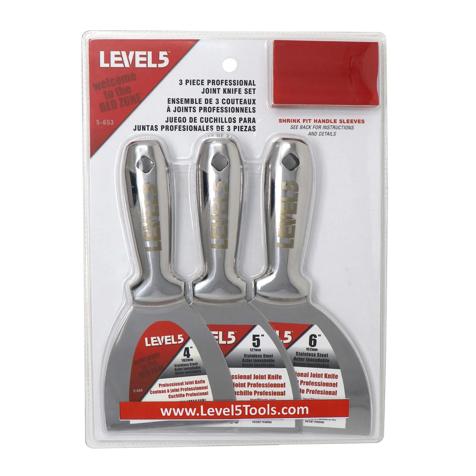 Level 5 Professional Stainless Steel Joint Knife Set with Handle Grips 5-653