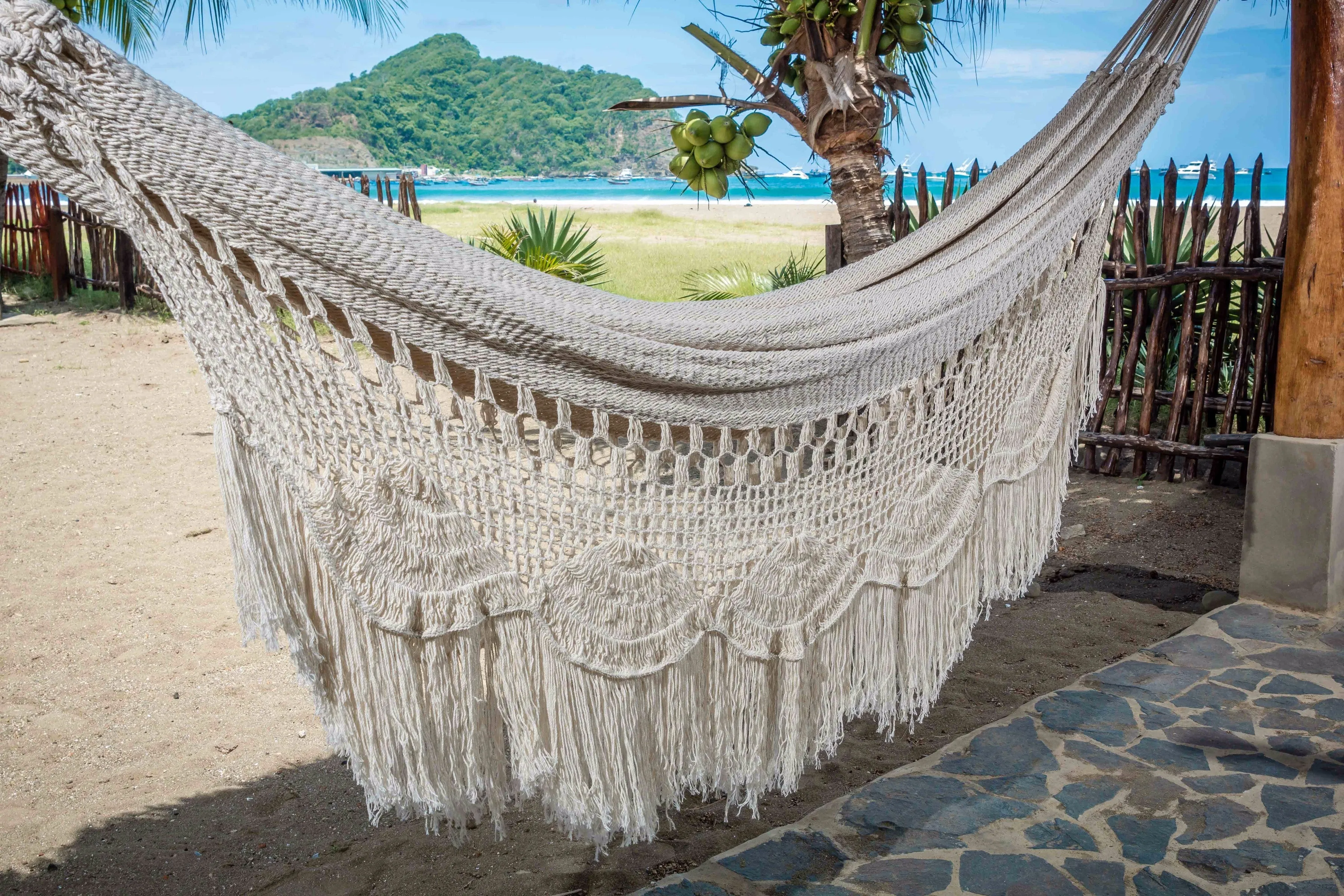 Macrame Hammock, Mayan Double Hammock Indoor/Outdoor Cotton Hammock - Mission Hammocks