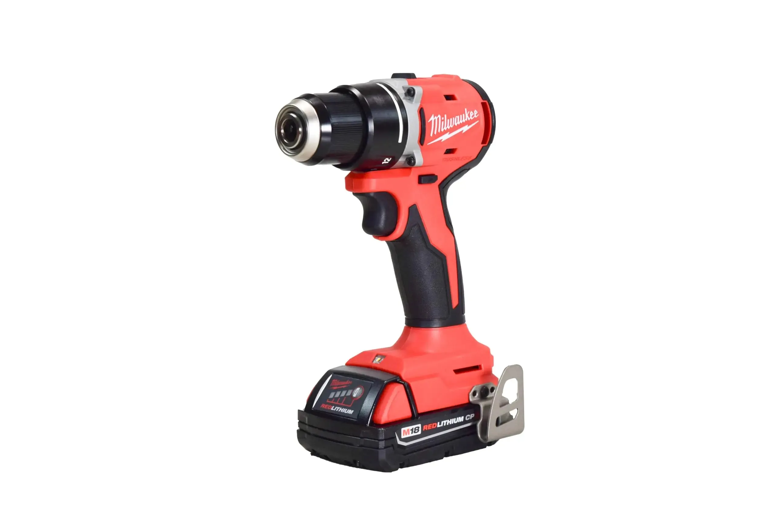 Open Box -  Milwaukee M18 18V Lithium-Ion Brushless Cordless 1/2 in. Compact Drill/Driver with One 2.0 Ah Battery, Charger and Tool Bag