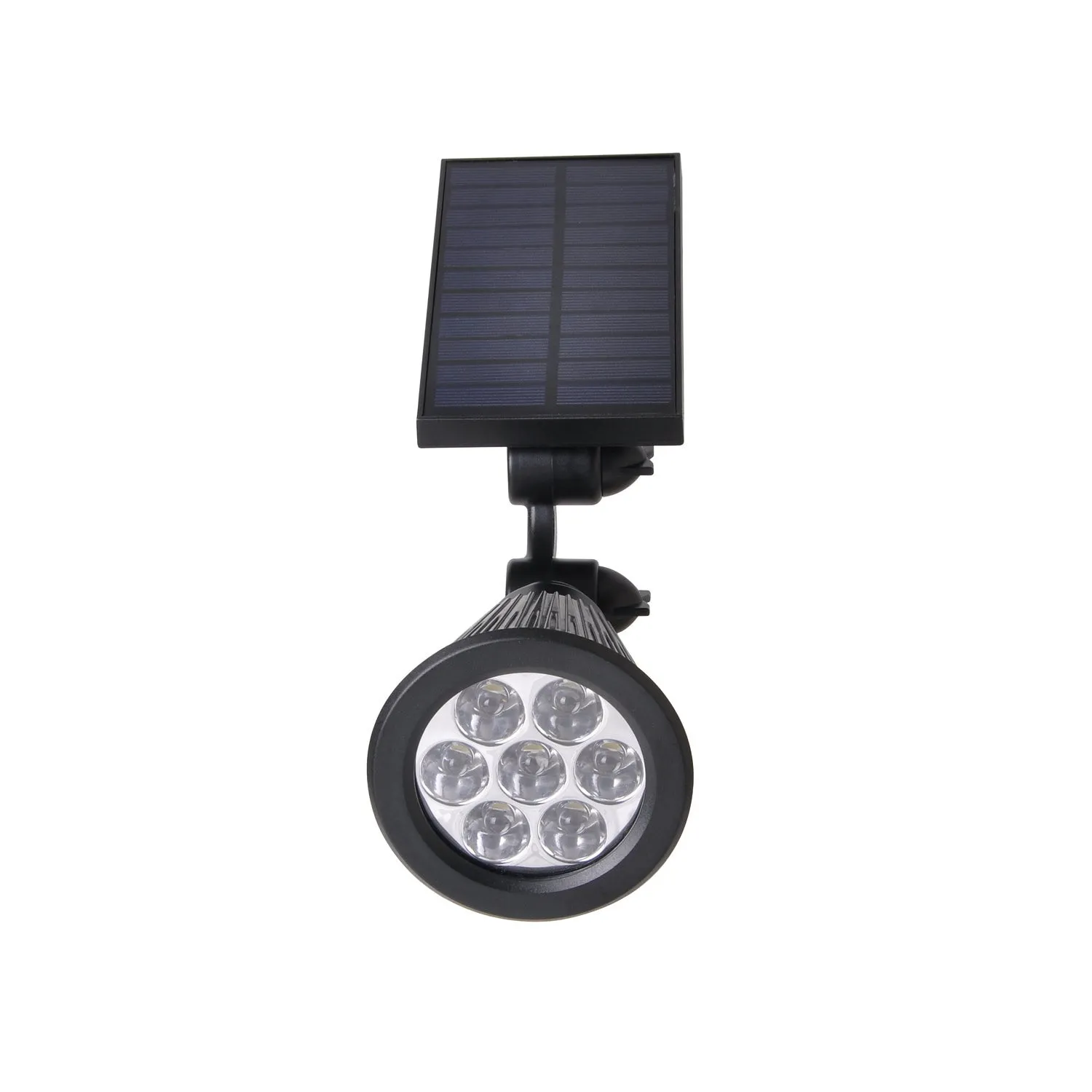 Pack of 2 LED Solar Spotlights, 7W Solar Spike Garden Light,1800 mAh battery, 5.5V 1.5W Solar Panel, IP44, RGB