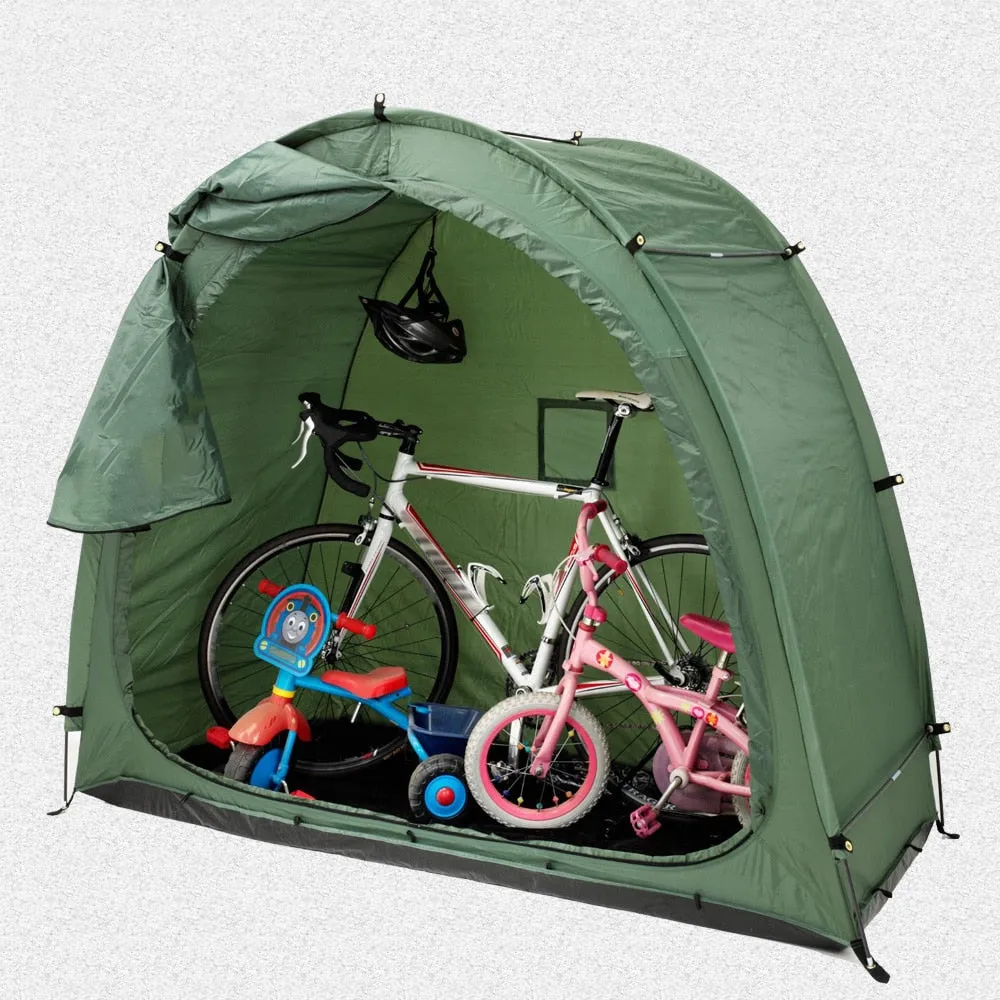 Parked mountain bike folding canopy