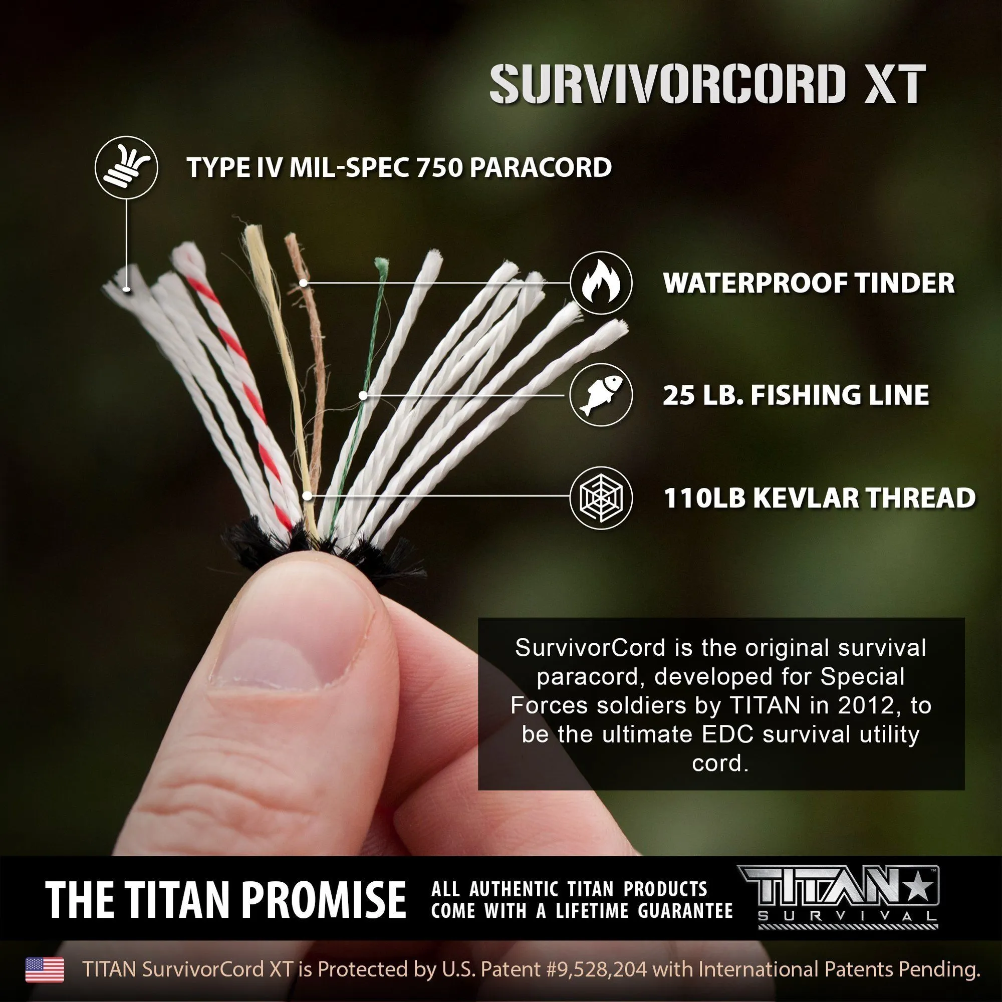 SurvivorCord XT Paracord (USA) | 100 FOOT