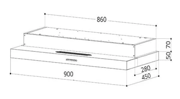 Tecno UNO 90cm Slim Line Hood UA 9112 Package 1