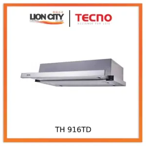 Tecno Uno TH 916 TD Telescopic Hood Stainless Steel 90cm, Single Motor