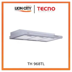 Tecno Uno TH 968 TL Slim Line Hood Stainless Steel 90cm, Twin Motor