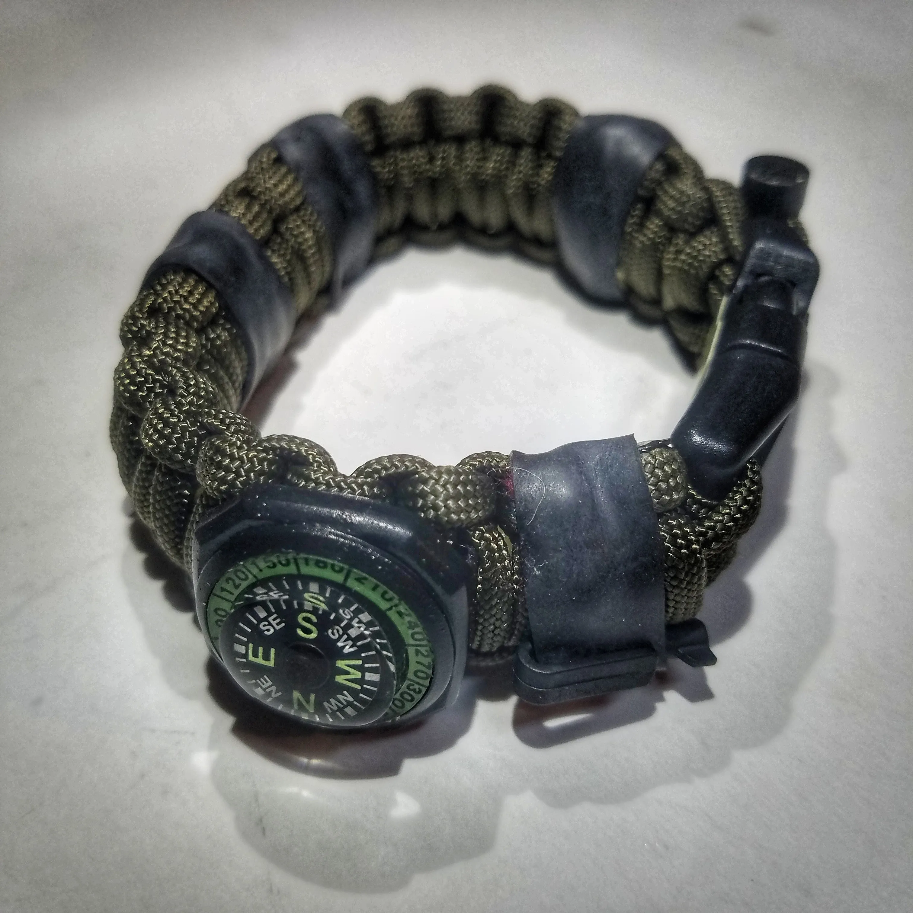 The Escape Evade Pathfinder: Military & Tactical Strap w/ SERE kit, Compass, Kevlar Saw, Cuff Key.