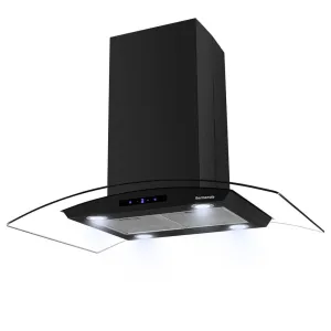 Thermomate 36'' Island Range Hood - Touch Control - Black