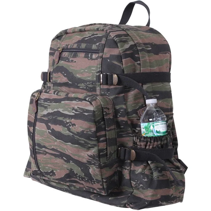 Tiger Stripe Camouflage - Vintage Military Style Jumbo Backpack