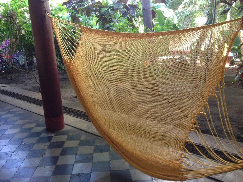 Yellow Mayan Double Hammock Indoor/Outdoor Cotton Hammock - Mission Hammocks